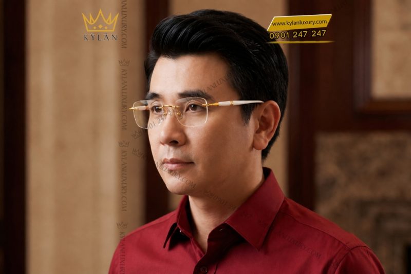 Mắt kính vàng vàng Au750