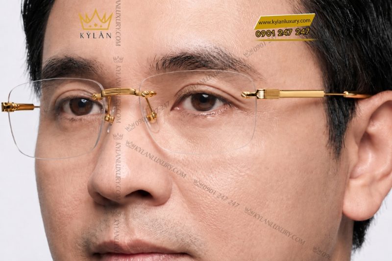 Mắt kính vàng vàng Au750