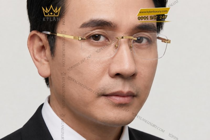 Mắt kính vàng vàng Au750
