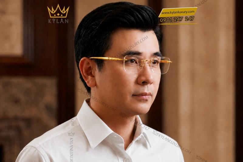 Mắt kính vàng vàng Au750