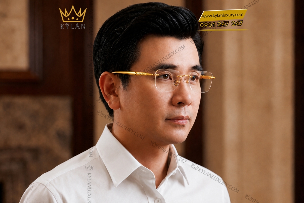 Mắt kính vàng vàng Au750