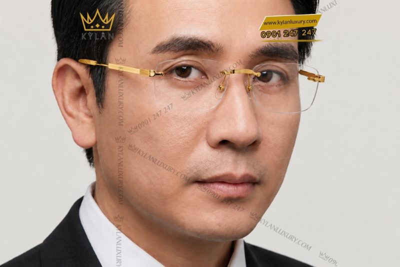 Mắt kính vàng vàng Au750
