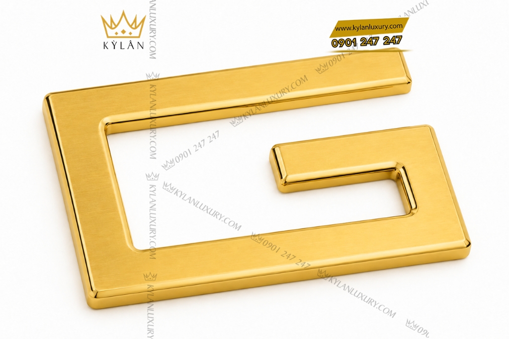 Mặt thắt lưng chữ G vàng Au750