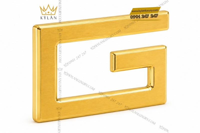 Mặt thắt lưng chữ G vàng Au750