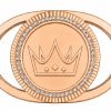 Mặt thắt lưng logo Kỳ Lân vàng hồng Au750 đính kim cương