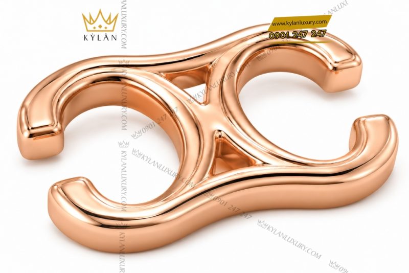 Mặt thắt lưng vàng hồng Au750