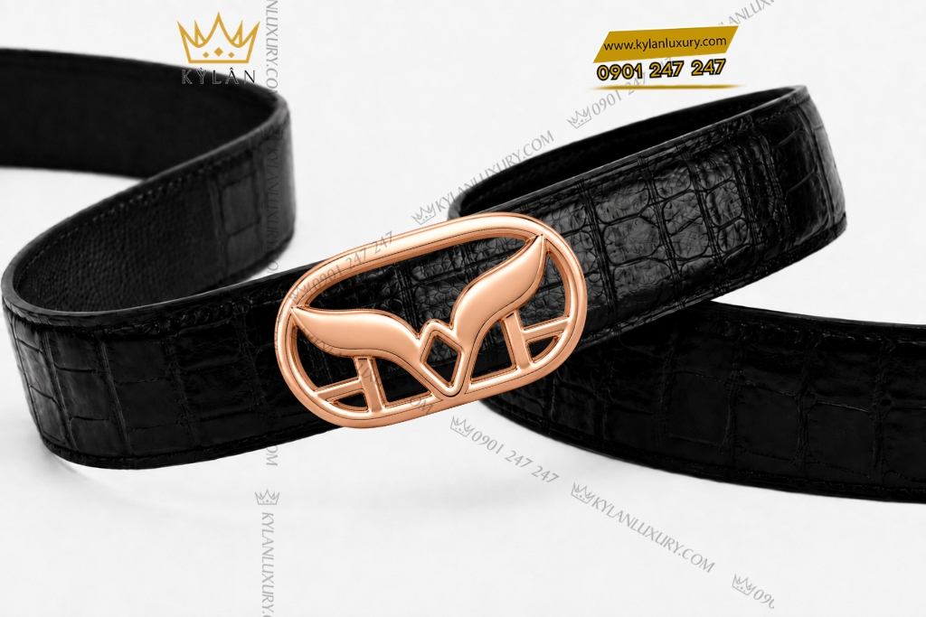 Kỳ Lân Luxury Mat that lung vang hong Au750 7 1 Mặt thắt lưng vàng hồng Au750