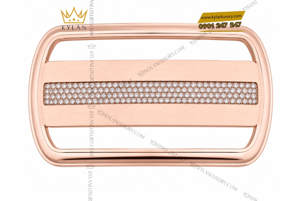 Kỳ Lân Luxury Mat that lung vang hong Au750 dinh kim cuong 2 Mặt thắt lưng vàng hồng Au750 đính kim cương