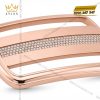 Mặt thắt lưng vàng hồng Au750 đính kim cương
