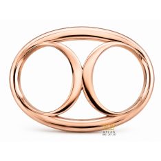 Mặt thắt lưng vàng hồng Au750 khung oval