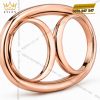 Mặt thắt lưng vàng hồng Au750 khung oval