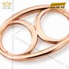 Mặt thắt lưng vàng hồng Au750 khung oval
