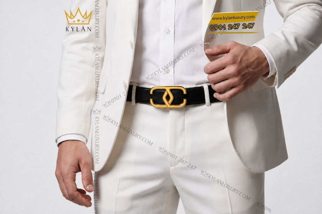 Kỳ Lân Luxury Mat that lung vang vang Au750 8 Mặt thắt lưng vàng vàng Au750