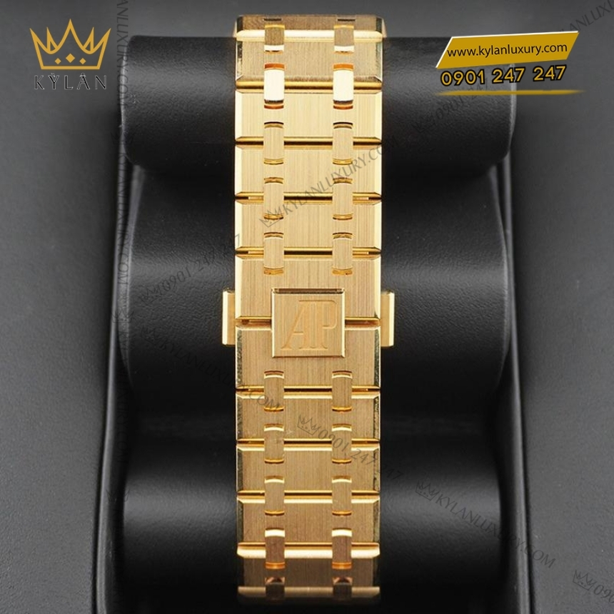 Kỳ Lân Luxury ap royal oak mat vang khoi 26240ba 3 Đồng hồ Royal Oak Selfwinding Chronograph mặt vàng khói 26240BA