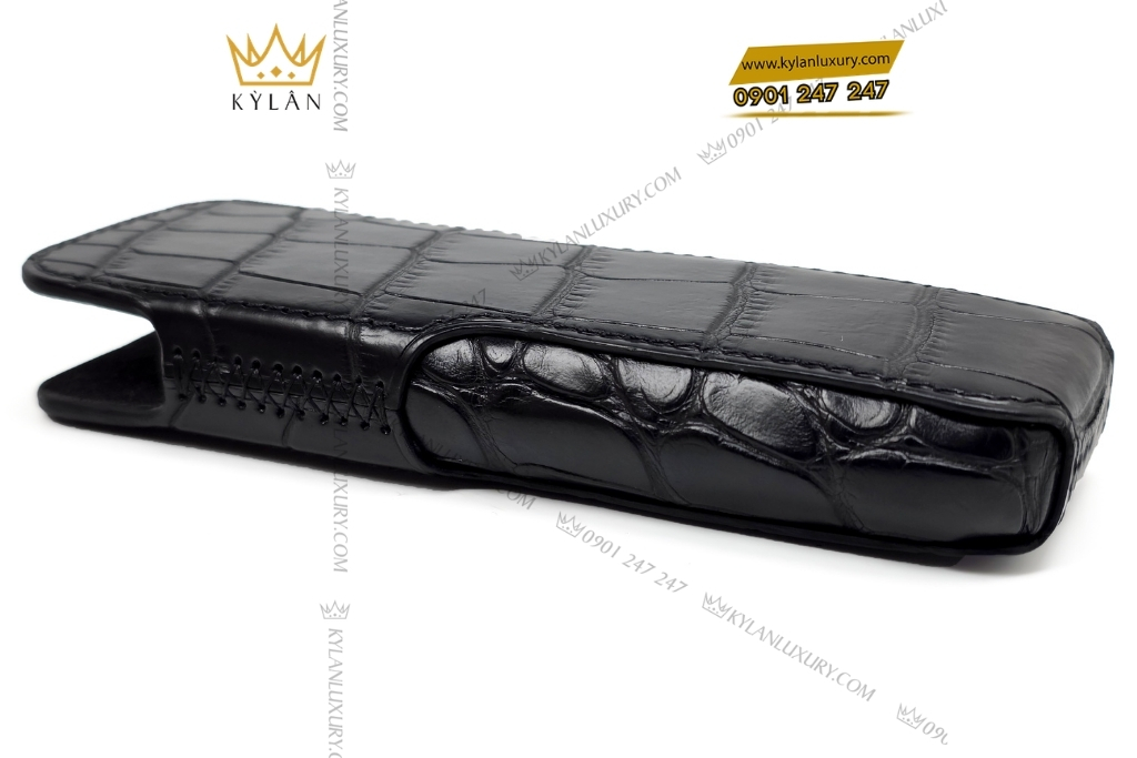 Bao da điện thoại XOR da cá đen 15 Kỳ Lân Luxury bao da dien thoai xor da ca sau den 3 Bao da điện thoại XOR da cá đen