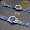 Cặp đồng hồ Hublot Classic Fusion xanh dương đính kim cương 42mm & 33mm