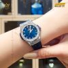 Cặp đồng hồ Hublot Classic Fusion xanh dương đính kim cương 42mm & 33mm