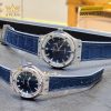 Cặp đồng hồ Hublot Classic Fusion xanh dương đính kim cương 42mm & 33mm