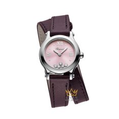 Đồng hồ Chopard Happy Sport mặt hồng bản dây đeo dài 278620-3004