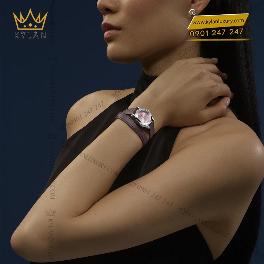Kỳ Lân Luxury chopard happy sport mat hong day dai 278620 3004 7 Đồng hồ Chopard Happy Sport mặt hồng bản dây đeo dài 278620-3004