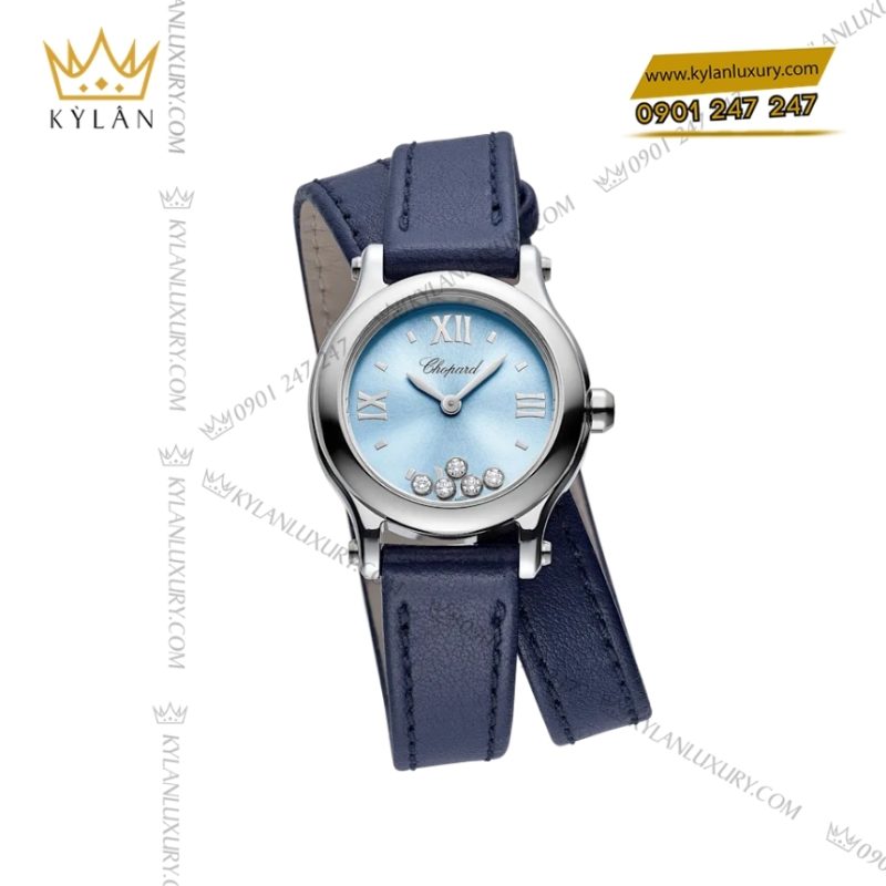 Đồng hồ Chopard Happy Sport mặt xanh bản dây đeo dài 278620-3003