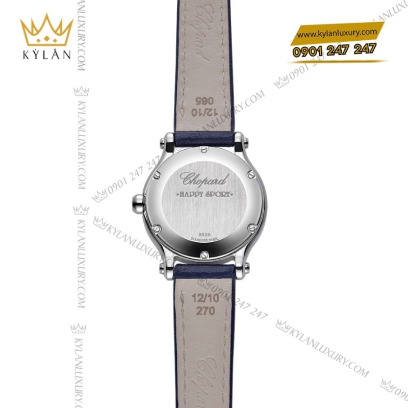 Đồng hồ Chopard Happy Sport mặt xanh bản dây đeo dài 278620-3003