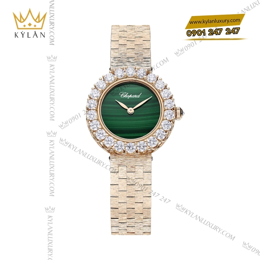 Kỳ Lân Luxury chopard lheure du diamant 10a178 5311 malachite 2 Đồng hồ Chopard L’Heure du Diamant Malachite 10A178-5311