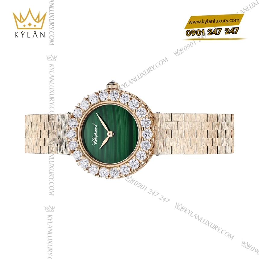 Kỳ Lân Luxury chopard lheure du diamant 10a178 5311 malachite 3 Đồng hồ Chopard L’Heure du Diamant Malachite 10A178-5311