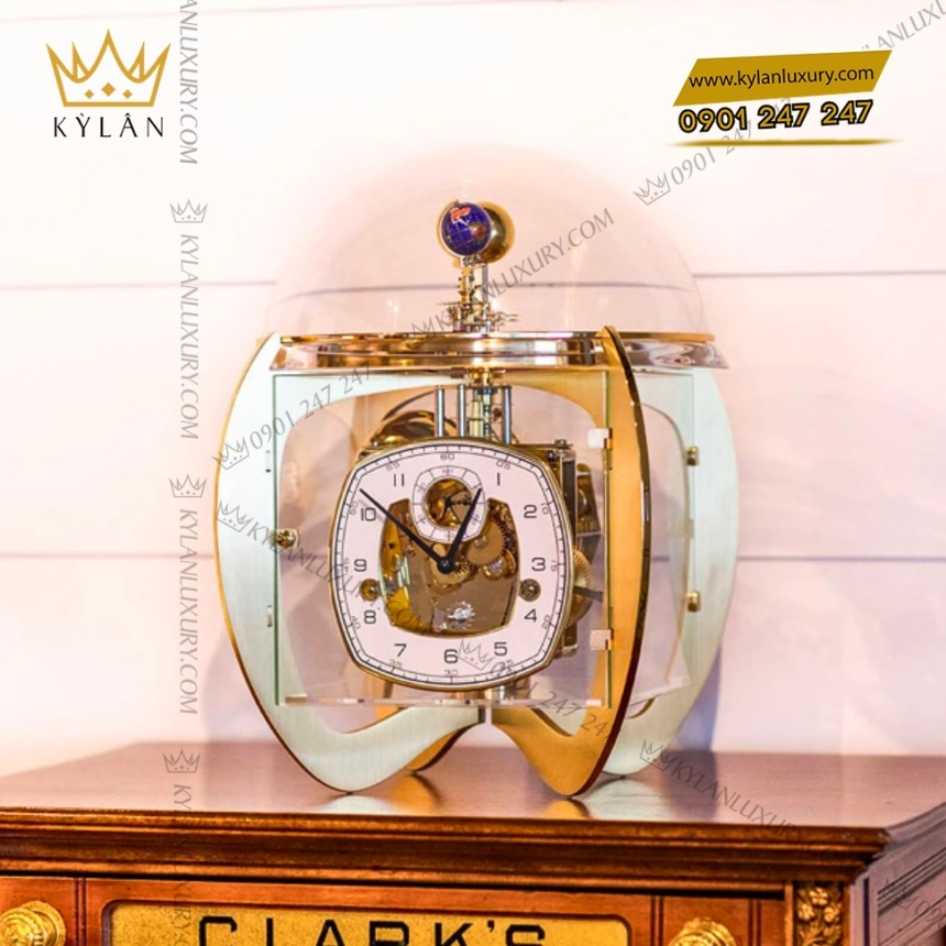 Kỳ Lân Luxury dong ho de ban hermle 23002 000352 3 Đồng hồ để bàn Hermle 23002-000352