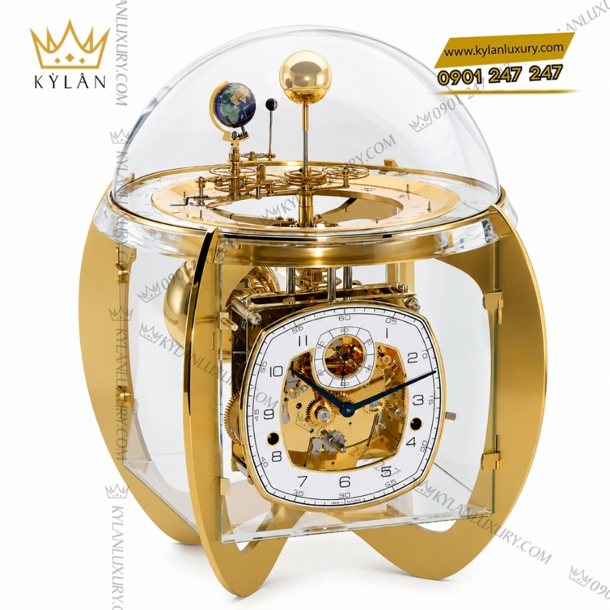 Kỳ Lân Luxury dong ho de ban hermle 23002 000352 6 Đồng hồ để bàn Hermle 23002-000352