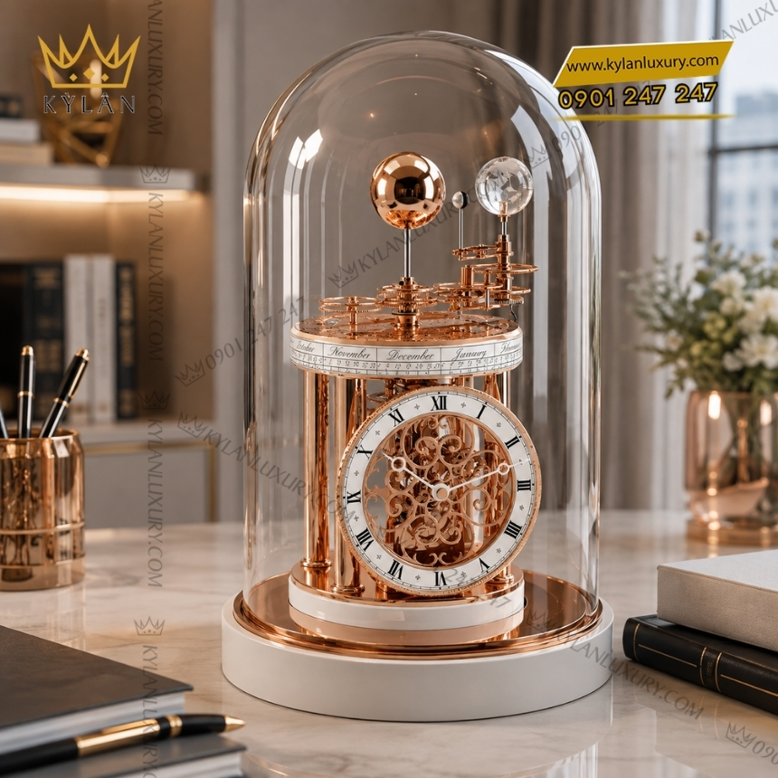 Kỳ Lân Luxury dong ho de ban hermle astrolabium 22850 002987 3 Đồng hồ để bàn Hermle Astrolabium 22850-002987