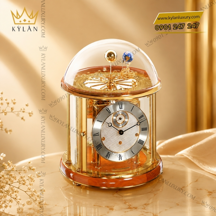 Kỳ Lân Luxury dong ho de ban hermle tellurium 22805 160352 7 Đồng hồ để bàn Hermle Tellurium 22805-160352