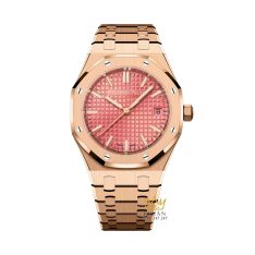 Đồng hồ Royal Oak vàng hồng mặt số hồng 77450OR