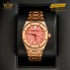 Đồng hồ Royal Oak vàng hồng mặt số hồng 77450OR
