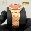 Đồng hồ Royal Oak vàng hồng mặt số hồng 77450OR