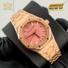 Đồng hồ Royal Oak vàng hồng mặt số hồng 77450OR