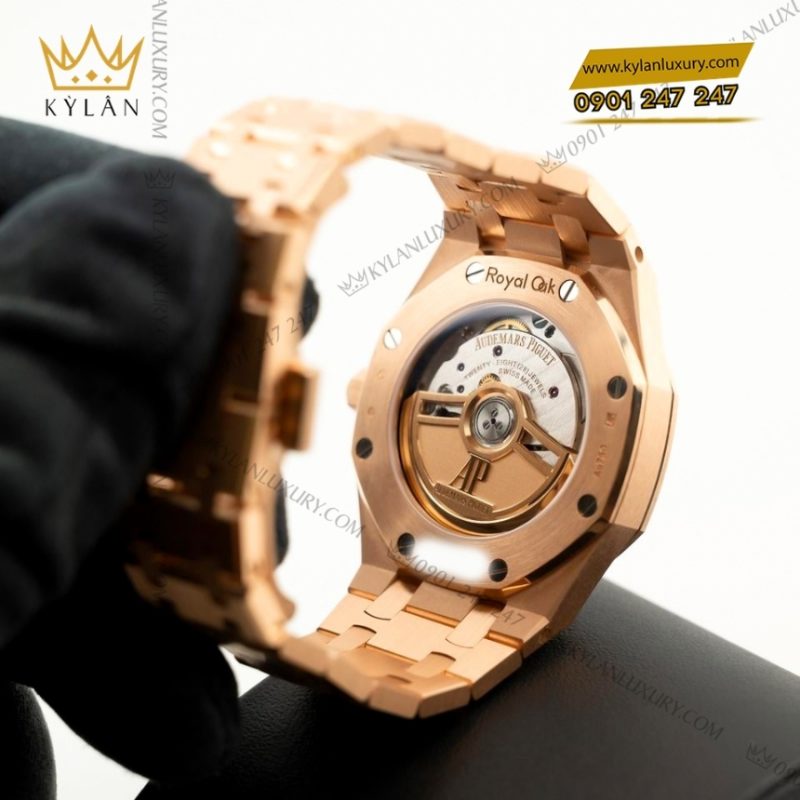 Đồng hồ Royal Oak vàng hồng mặt số hồng 77450OR