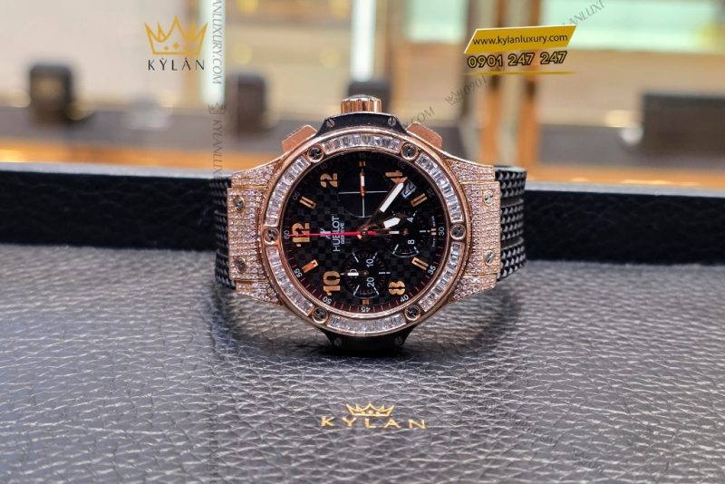 Đồng hồ Hublot Big Bang King Gold custom vành kim vuông 42mm