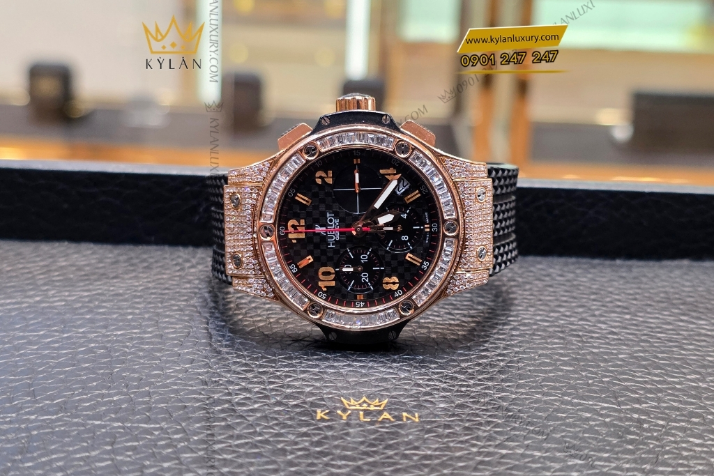 Kỳ Lân Luxury hublot big bang king gold custom vanh kim vuong 42mm 11 Đồng hồ Hublot Big Bang King Gold custom vành kim vuông 42mm