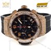 Đồng hồ Hublot Big Bang King Gold custom vành kim vuông 42mm
