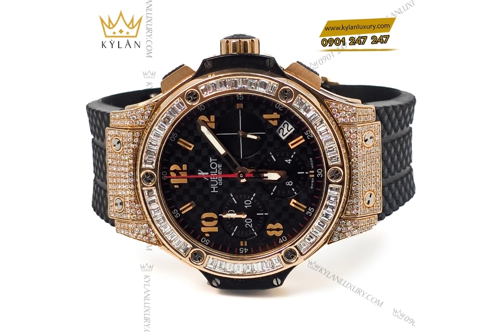 Kỳ Lân Luxury hublot big bang king gold custom vanh kim vuong 42mm 3 Đồng hồ Hublot Big Bang King Gold custom vành kim vuông 42mm