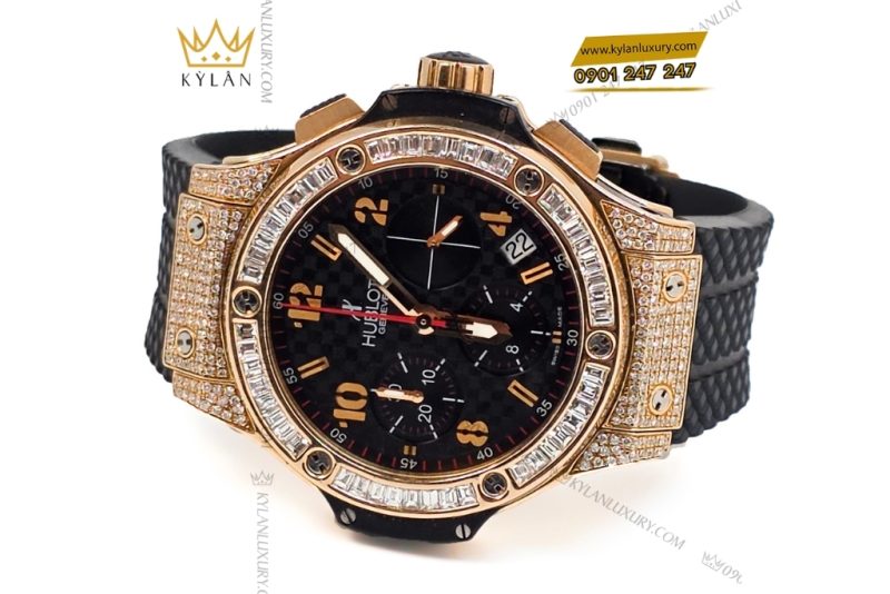 Đồng hồ Hublot Big Bang King Gold custom vành kim vuông 42mm