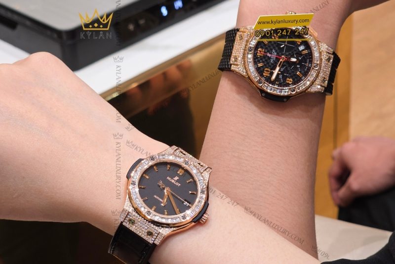 Đồng hồ Hublot Classic Fusion King Gold custom kim cương 38mm