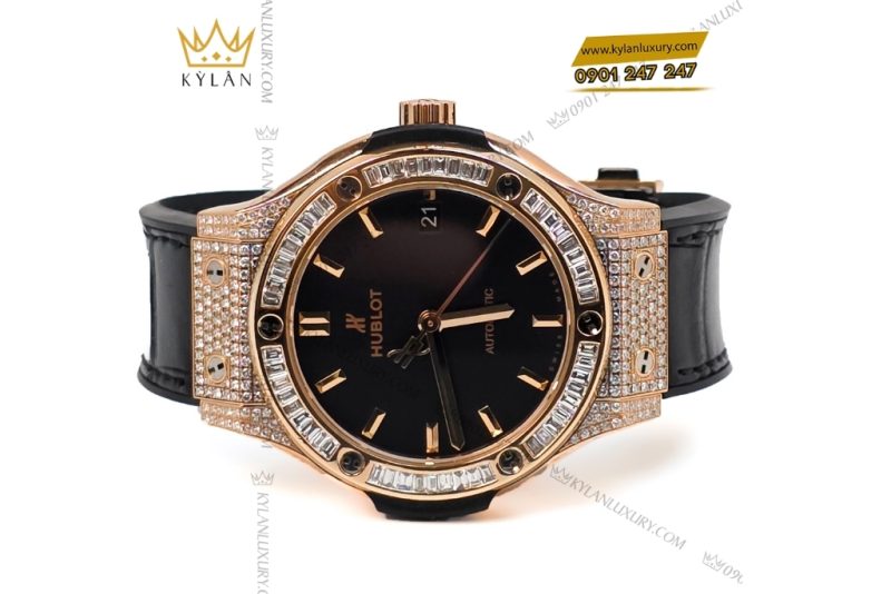 Đồng hồ Hublot Classic Fusion King Gold custom kim cương 38mm