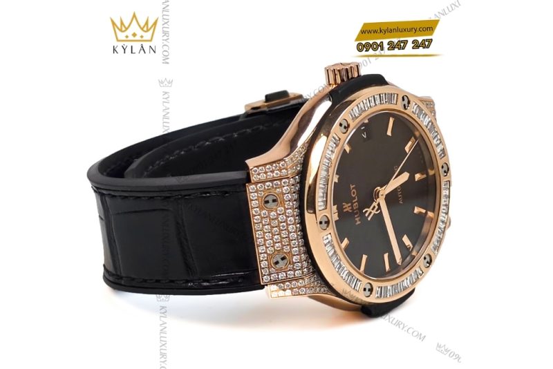 Đồng hồ Hublot Classic Fusion King Gold custom kim cương 38mm