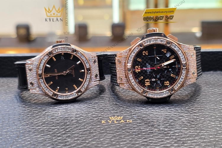 Kỳ Lân Luxury hublot king gold custom kim cuong 42mm 38mm cap doi dong dieu 9 Cặp đôi Hublot King Gold Custom Kim Cương 42mm & 38mm – Sự kết hợp giữa cá tính và thanh lịch