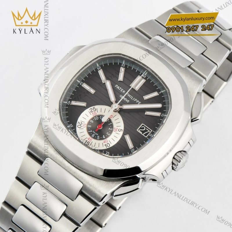 Đồng hồ Patek Philippe Nautilus Chronograph mặt số đen 5980/1A-014