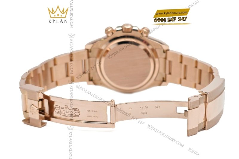 Đồng hồ Rolex Cosmograph Daytona mặt đen cọc số kim cương 126505-0002
