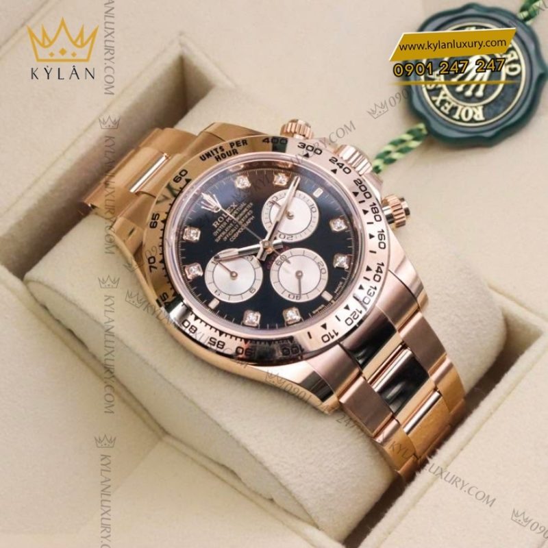 Đồng hồ Rolex Cosmograph Daytona mặt đen phối sundust 126505-0002