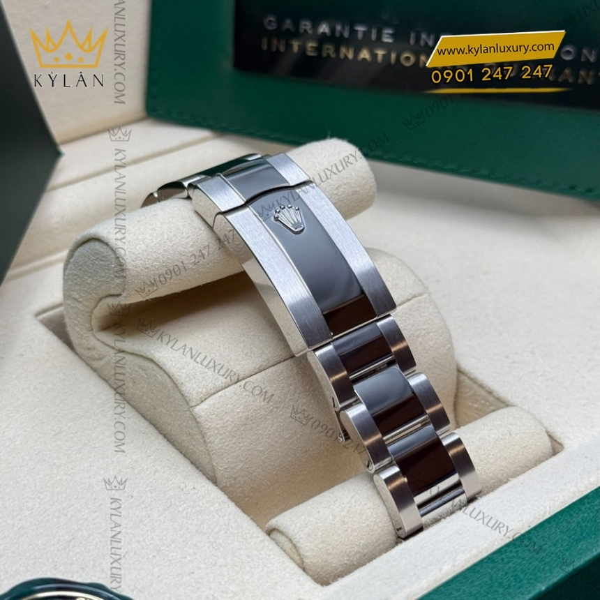 Kỳ Lân Luxury rolex datejust 36 mat den day oyster 126284rbr 0020 9 Đồng hồ Rolex Datejust 36 mặt đen dây oyster 126284RBR-0020